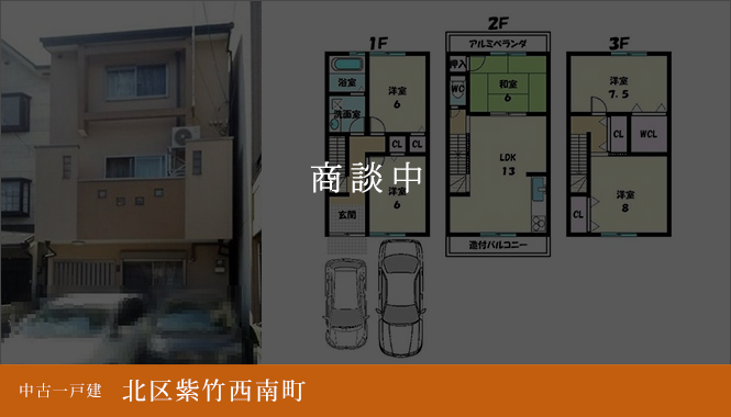 北区紫竹西南町 中古一戸建て 商談中